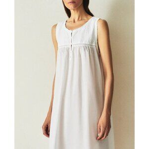 Zara Womens Embroidered Nightgown Sress White S Chemise Cotton 3111/121 NWT